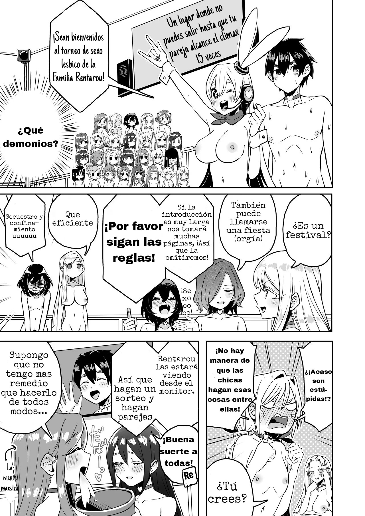 Rentarou Family Les Sex Taikai | La familia Rentarou en un Torneo de Sexo  Lésbico Tournament - Page 1 - HentaiEra