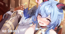お昼寝中にいたずらされた甘雨ちゃん